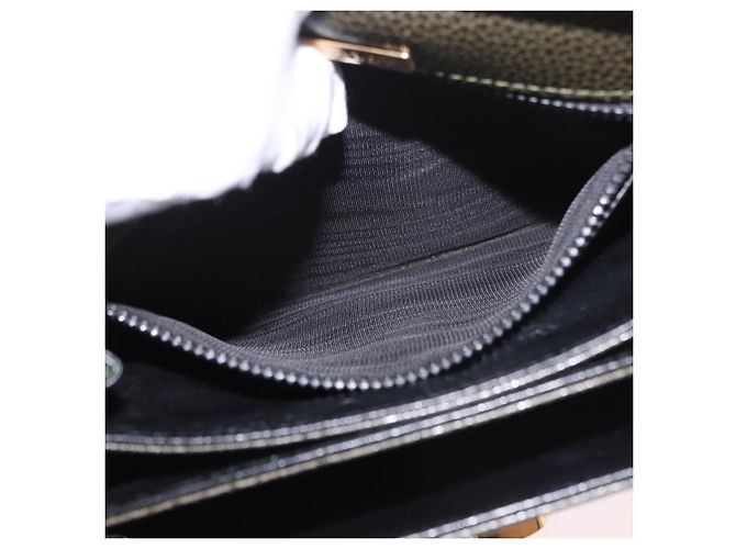 BALLY Schultertasche Leder Grün Gold Auth 185005 Golden - Ansicht 25