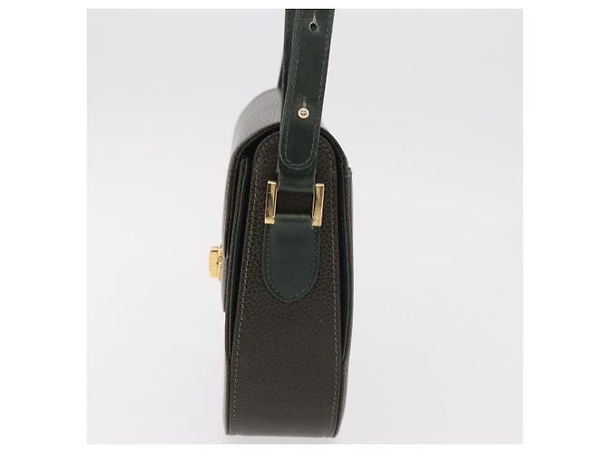 BALLY Schultertasche Leder Grün Gold Auth 185005 Golden - Ansicht 4