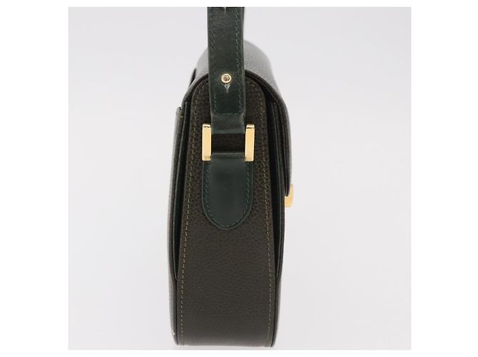 BALLY Schultertasche Leder Grün Gold Auth 185005 Golden - Ansicht 5