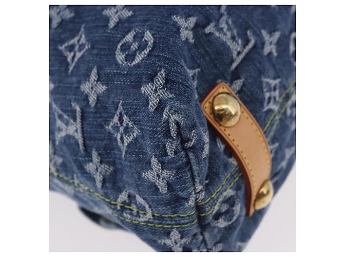 LOUIS VUITTON Monogram Denim Buggy GM Shoulder Bag Blue M95048 LV Auth 184997SAV Azul - vista 16