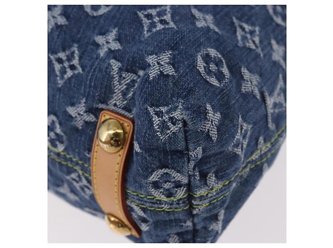 LOUIS VUITTON Monogram Denim Buggy GM Shoulder Bag Blue M95048 LV Auth 184997SAV Azul - vista 17