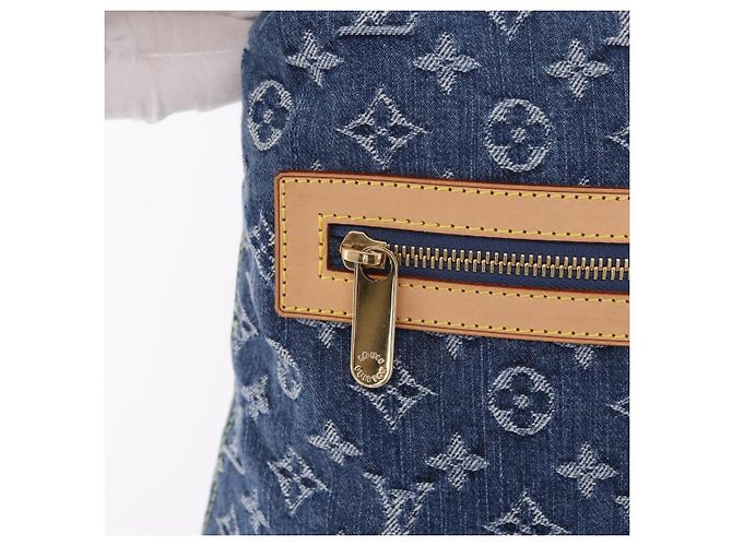 LOUIS VUITTON Monogram Denim Buggy GM Shoulder Bag Blue M95048 LV Auth 184997SAV Azul - vista 18