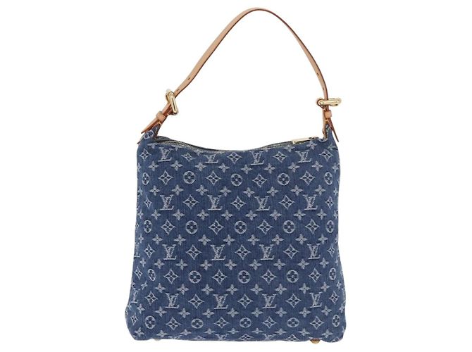 LOUIS VUITTON Monogram Denim Buggy GM Shoulder Bag Blue M95048 LV Auth 184997SAV Azul - vista 2