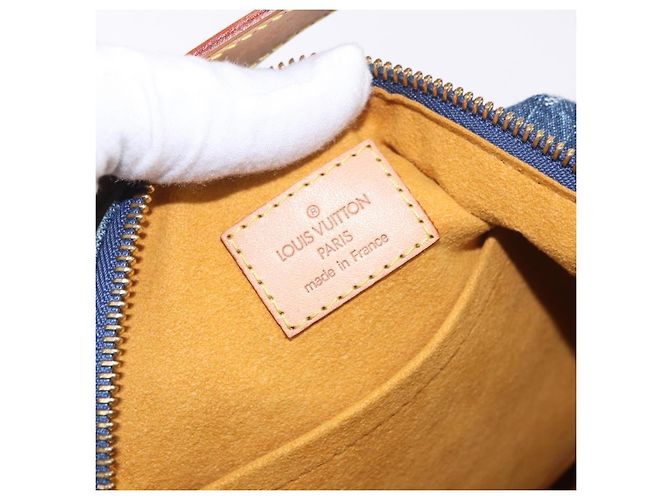 LOUIS VUITTON Monogram Denim Buggy GM Shoulder Bag Blue M95048 LV Auth 184997SAV Azul - vista 20