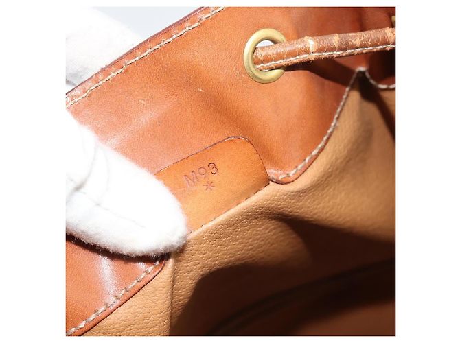 Céline Borsa a Spalla CELINE Macadam Canvas PVC Pelle Marrone Oro Auth 185071 D'oro - vista 12