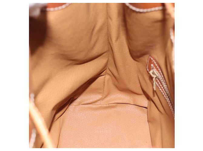 Céline Borsa a Spalla CELINE Macadam Canvas PVC Pelle Marrone Oro Auth 185071 D'oro - vista 19