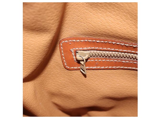 Céline Borsa a Spalla CELINE Macadam Canvas PVC Pelle Marrone Oro Auth 185071 D'oro - vista 20