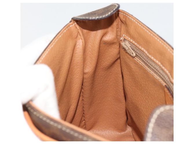 Céline Borsa a Spalla CELINE Macadam Canvas PVC Pelle Marrone Oro Auth 184552A D'oro - vista 20