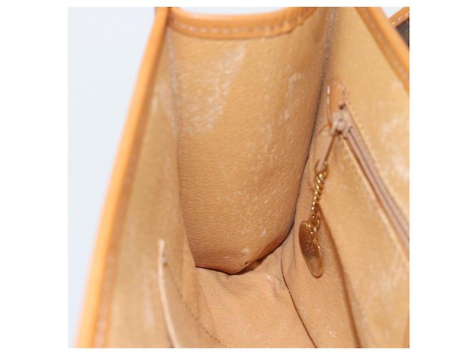 Céline Borsa a Spalla CELINE in Tela Macadam PVC Pelle Marrone Oro Auth bs35555 D'oro - vista 20