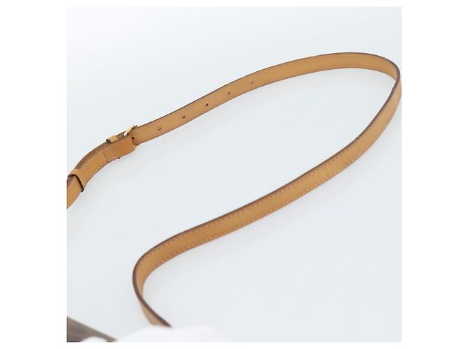 Céline Borsa a Spalla CELINE in Tela Macadam PVC Pelle Marrone Oro Auth bs35555 D'oro - vista 8