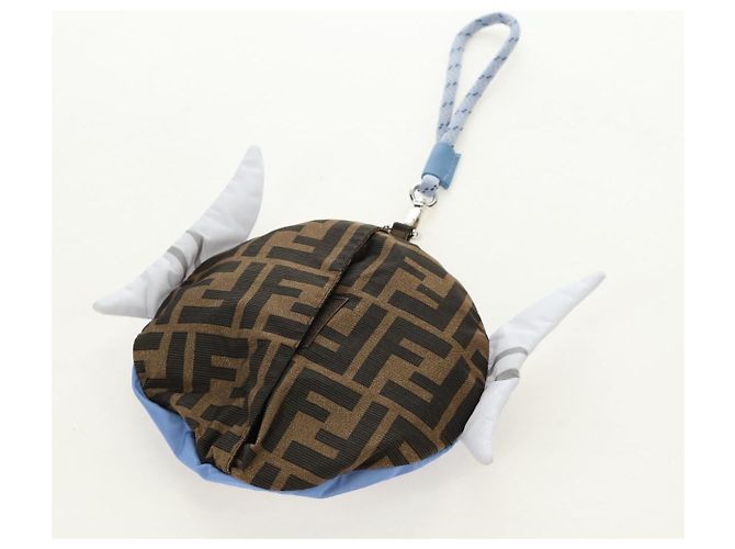 FENDI x FRGMT x POKMON ZUCCA Canvas Bucket Hat Mini-Dragon Braun Auth 167411SM Schwarz - Ansicht 10