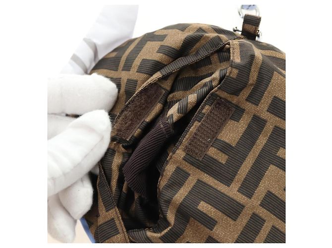 FENDI x FRGMT x POKMON ZUCCA Canvas Bucket Hat Mini-Dragon Braun Auth 167411SM Schwarz - Ansicht 11