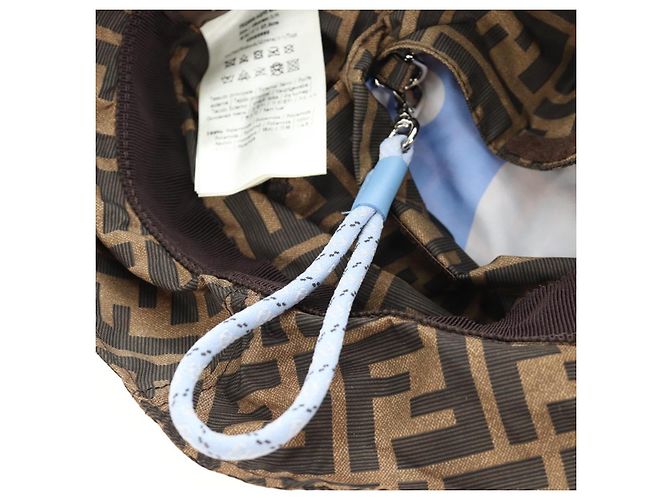 FENDI x FRGMT x POKMON ZUCCA Canvas Bucket Hat Mini-Dragon Braun Auth 167411SM Schwarz - Ansicht 19