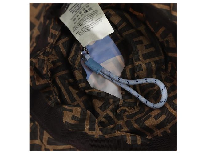 FENDI x FRGMT x POKMON ZUCCA Canvas Bucket Hat Mini-Dragon Braun Auth 167411SM Schwarz - Ansicht 8