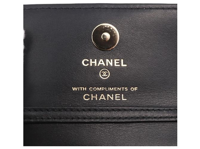 CHANEL Borsa a tracolla Chain Shoulder Pouch Mini Matelasse 12 Satin Beige Gold CC Auth 185440M D'oro - vista 19