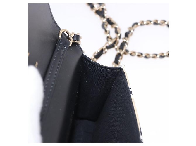 CHANEL Borsa a tracolla Chain Shoulder Pouch Mini Matelasse 12 Satin Beige Gold CC Auth 185440M D'oro - vista 20