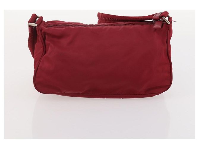 Borsa a Spalla PRADA Nylon 2 Set Orange Red Auth ti3988 Rosso Arancione - vista 11