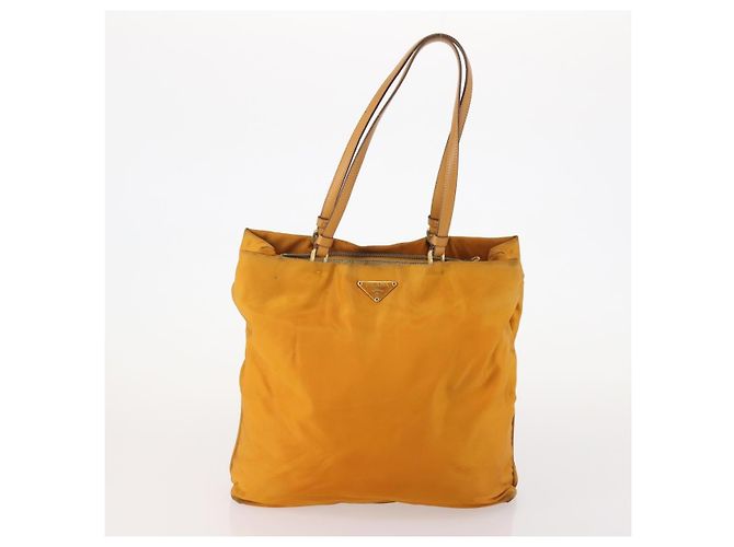 Borsa a Spalla PRADA Nylon 2 Set Orange Red Auth ti3988 Rosso Arancione - vista 2