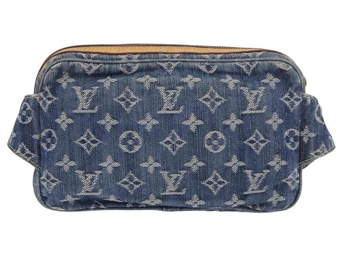 LOUIS VUITTON Monogram Denim Marsupio Body Bag Blue M95347 LV Auth 184945SAV - vista 2