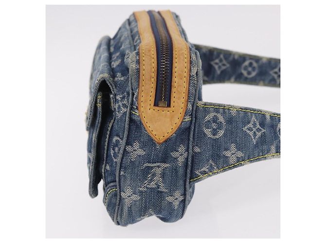 LOUIS VUITTON Monogram Denim Marsupio Body Bag Blue M95347 LV Auth 184945SAV - vista 3