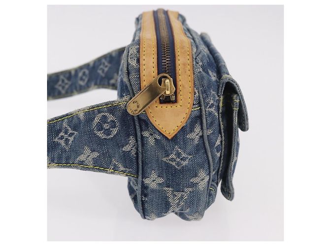 LOUIS VUITTON Monogram Denim Marsupio Body Bag Blue M95347 LV Auth 184945SAV - vista 4