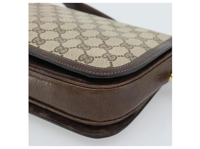 Borsa a tracolla GUCCI GG Supreme PVC Beige Oro Auth ep14725 D'oro - vista 16