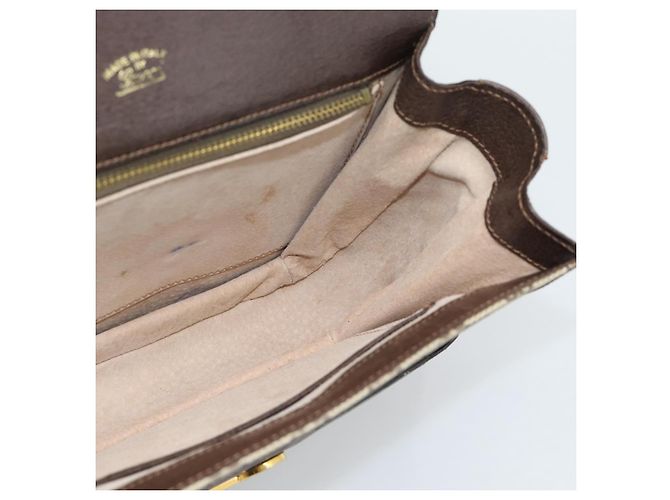 Borsa a tracolla GUCCI GG Supreme PVC Beige Oro Auth ep14725 D'oro - vista 20