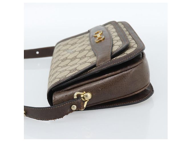 Borsa a tracolla GUCCI GG Supreme PVC Beige Oro Auth ep14725 D'oro - vista 3