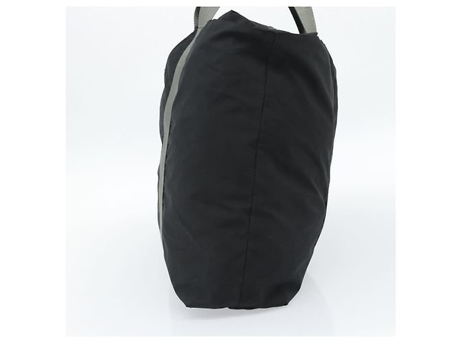Borsa Tote PRADA Sports Line Nylon Nero Argento Auth ti3994 - vista 4
