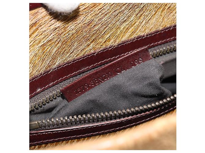 Borsa FENDI Peek A Boo Large in pelle 2way Beige Auth ka4679 - vista 12