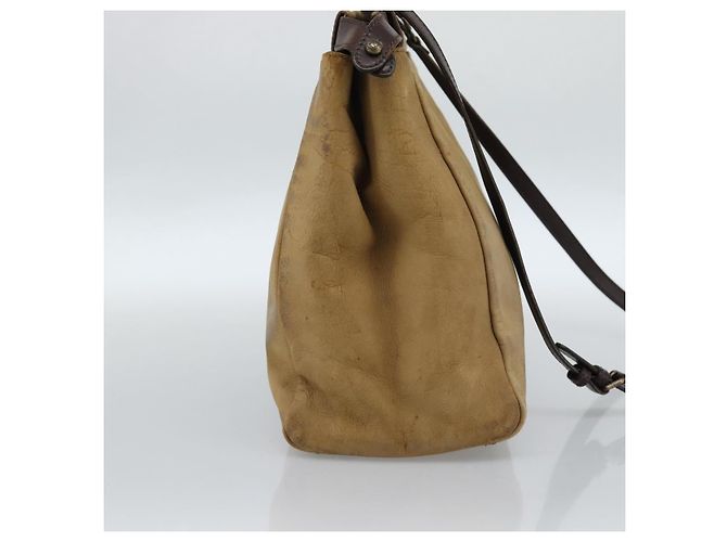Borsa FENDI Peek A Boo Large in pelle 2way Beige Auth ka4679 - vista 3