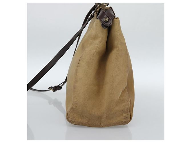 Borsa FENDI Peek A Boo Large in pelle 2way Beige Auth ka4679 - vista 4