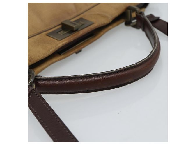 Borsa FENDI Peek A Boo Large in pelle 2way Beige Auth ka4679 - vista 7