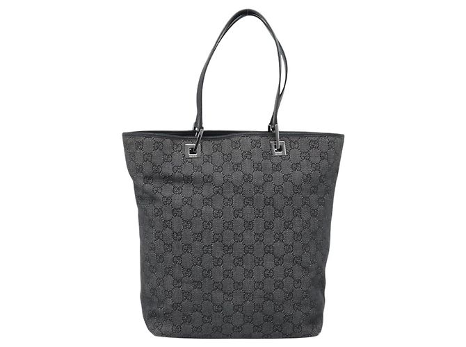 Borsa Tote GUCCI GG Canvas Grigio Argento 31243 Auth ep14697 Marrone - vista 13