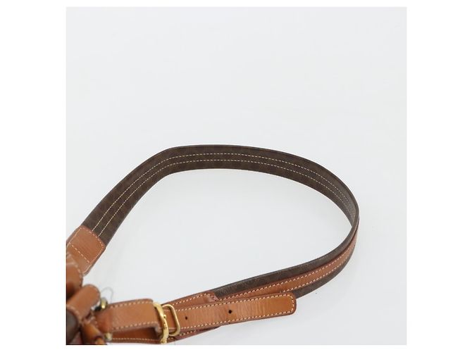 16 Céline CELINE Macadam Canvas Umhängetasche PVC Leder Braun Gold Authentisch 185090 Golden - Ansicht 14