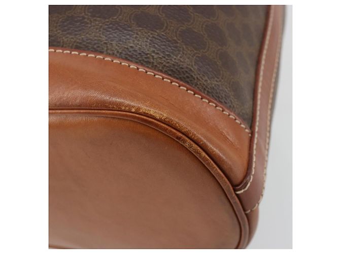 16 Céline CELINE Macadam Canvas Umhängetasche PVC Leder Braun Gold Authentisch 185090 Golden - Ansicht 16