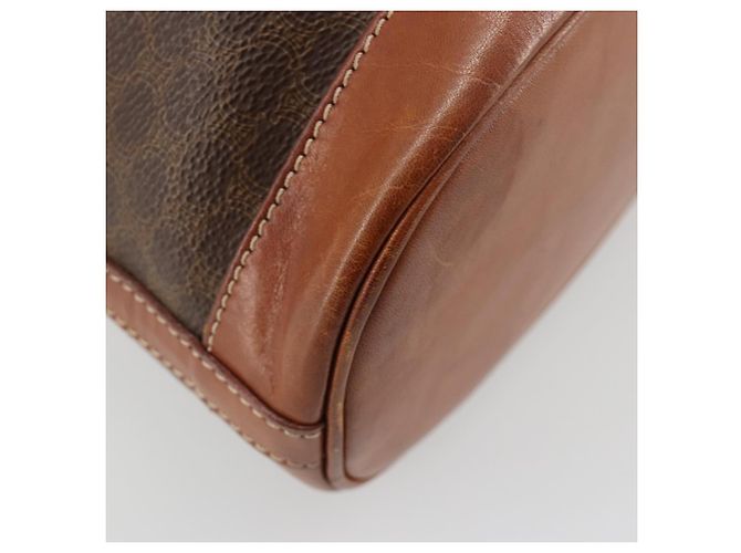 16 Céline CELINE Macadam Canvas Umhängetasche PVC Leder Braun Gold Authentisch 185090 Golden - Ansicht 17