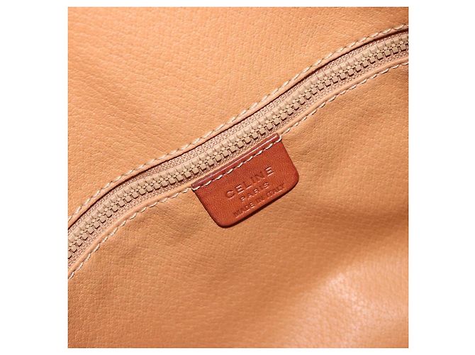 16 Céline CELINE Macadam Canvas Umhängetasche PVC Leder Braun Gold Authentisch 185090 Golden - Ansicht 19
