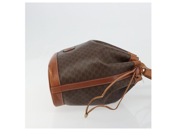 16 Céline CELINE Macadam Canvas Umhängetasche PVC Leder Braun Gold Authentisch 185090 Golden - Ansicht 3