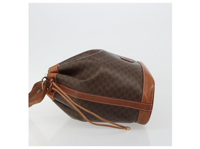 16 Céline CELINE Macadam Canvas Umhängetasche PVC Leder Braun Gold Authentisch 185090 Golden - Ansicht 4