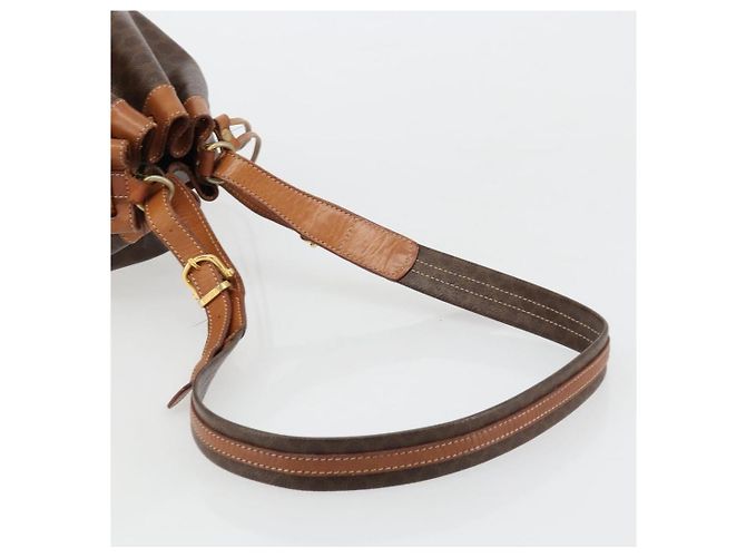 16 Céline CELINE Macadam Canvas Umhängetasche PVC Leder Braun Gold Authentisch 185090 Golden - Ansicht 7