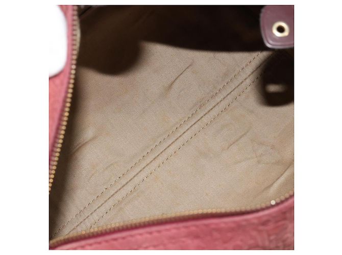 Borsa Boston Christian Dior Trotter Canvas Scamosciato Rosso Oro Autentica 185105 - vista 12