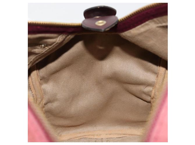 Borsa Boston Christian Dior Trotter Canvas Scamosciato Rosso Oro Autentica 185105 - vista 17