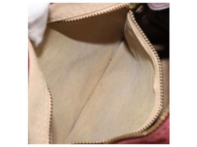 Borsa Boston Christian Dior Trotter Canvas Scamosciato Rosso Oro Autentica 185105 - vista 20