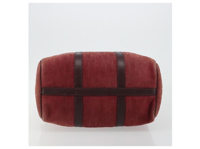 Borsa Boston Christian Dior Trotter Canvas Scamosciato Rosso Oro Autentica 185105 - vista 5