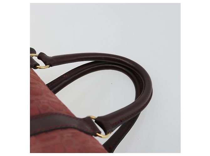Borsa Boston Christian Dior Trotter Canvas Scamosciato Rosso Oro Autentica 185105 - vista 8