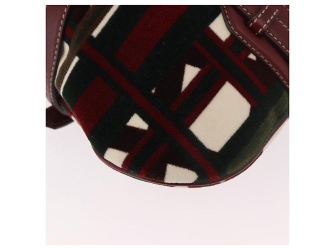 Bolso de Hombro GUCCI Jackie Terciopelo Verde Oro 163804 Auth 185371SM Dorado - vista 15
