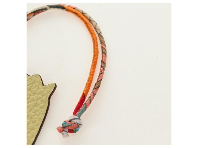Hermès HERMES Petit H Pferd Anhänger Leder Orange Authentisch 184264M - Ansicht 15