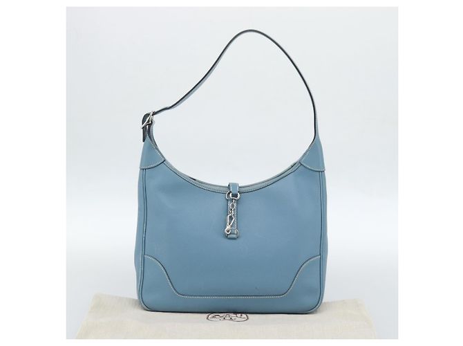 Hermès HERMES Trim 31 Borsa a tracolla in pelle azzurro chiaro argento Auth 184933V Blu chiaro - vista 12