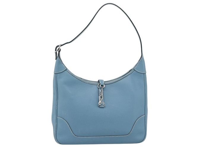 Hermès HERMES Trim 31 Borsa a tracolla in pelle azzurro chiaro argento Auth 184933V Blu chiaro - vista 13